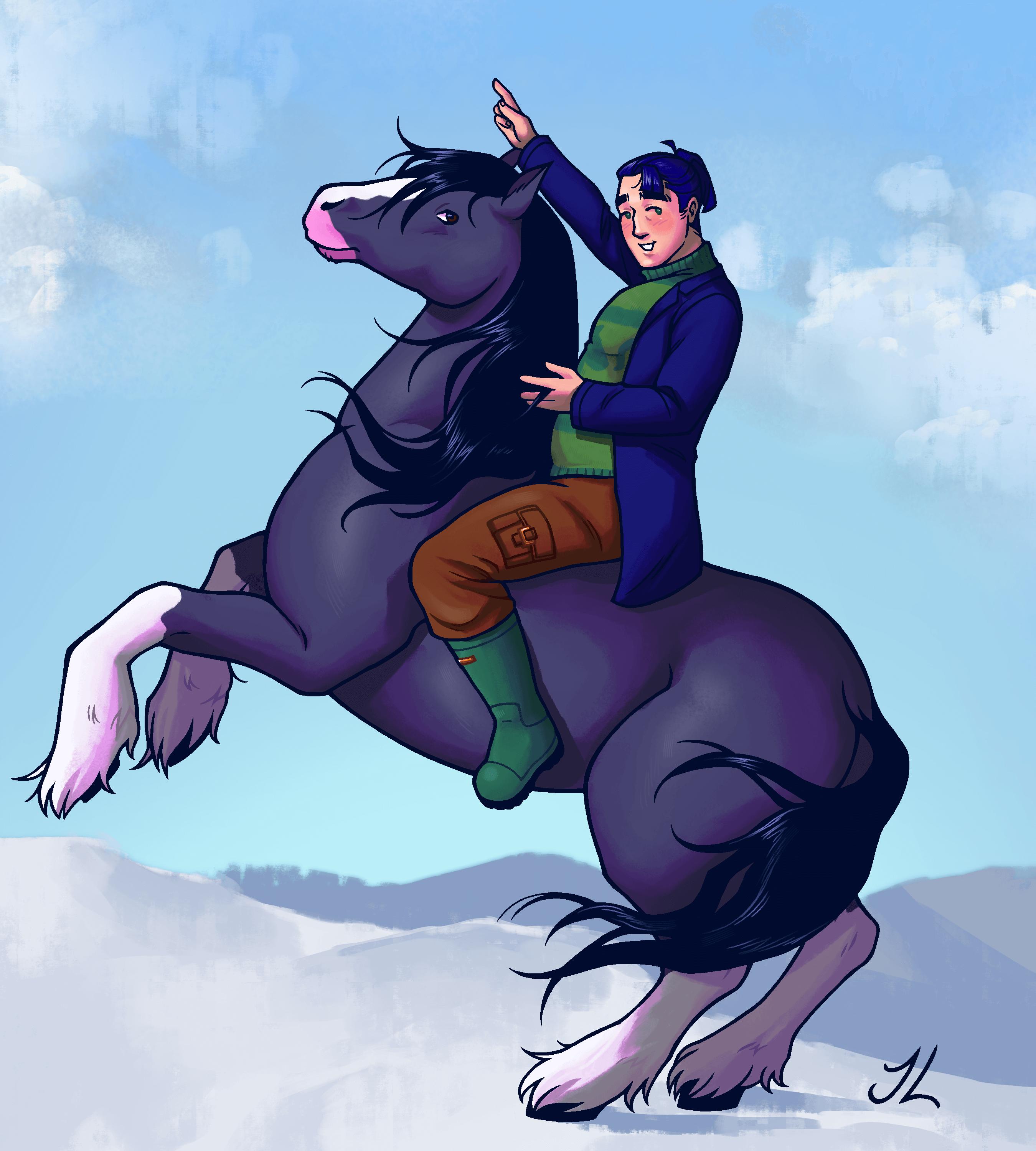 Riku on his horse